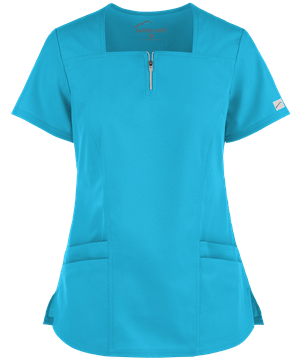 Butter-Soft Core by UA™ Women's 4-Pocket Zip Placket Scrub Top