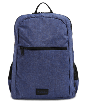 Vera Bradley ReActive Dark Blue Heather Lightweight Grand Backpack