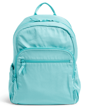 Vera Bradley Turquoise Sky Recycled Cotton Campus Backpack