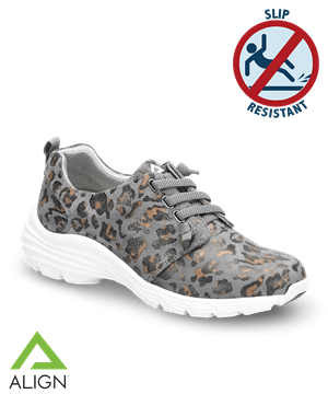 Nurse Mates Align Grey Jaguar Velocity Women's Athletic Nursing Shoes