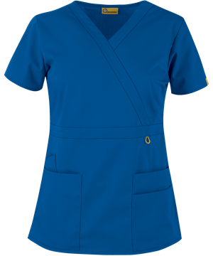 WonderWink ORIGINS Golf Women's 4-Pocket Mock Wrap Scrub Top
