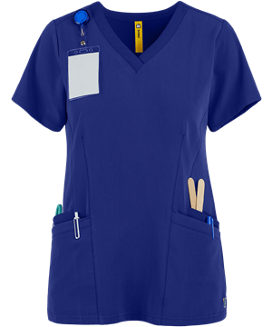 WonderWink Aero Women's 4-Pocket Flex Back V-Neck Scrub Top