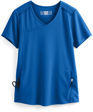 WonderWink Renew Women's 4-Pocket Mock Wrap Scrub Top 