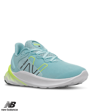 New Balance Fresh Foam Roav v2 Blue Chill/ White/ Bleached Lime Glo Women's Athletic Nursing Shoes