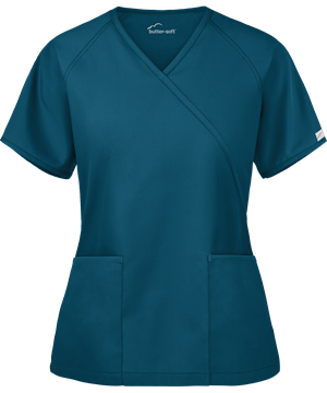 Butter-Soft Core by UA™ Women's 2-Pocket Solid Mock Wrap Scrub Top