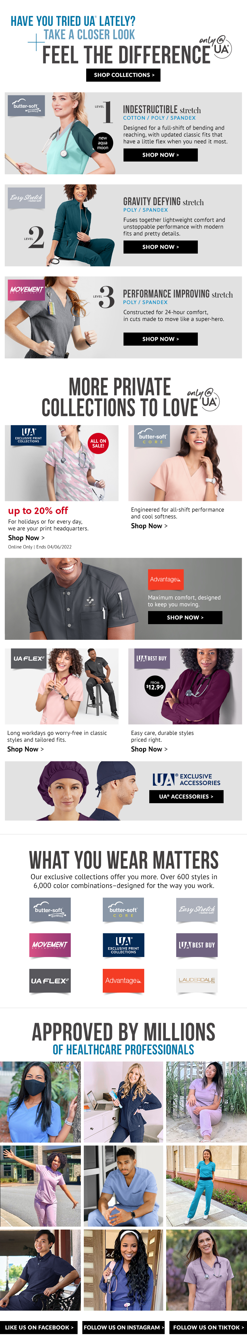 UA Print Scrub Tops